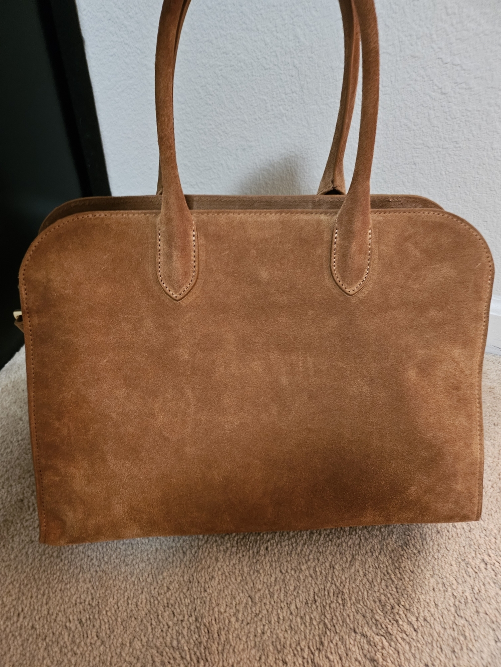 Viral Claudia Firenze  Suede Satchel in Cognac 🍁🍂 Fall Beauty Must Have